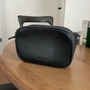 Massimo Dutti black leather crossbody